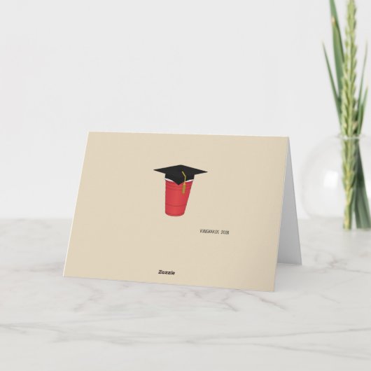 Het grappige Bier Pong "Aanraking van Afstuderen - Kaart (Achterkant)