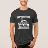 Het Grappige Boerencadeau van mijn tractor Tri-Blend Shirt (Voorkant)