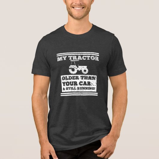 Het Grappige Boerencadeau van mijn tractor Tri-Blend Shirt (Voorkant)
