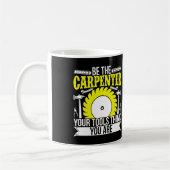 Het grappige bos is de timmerman. koffiemok (Links)