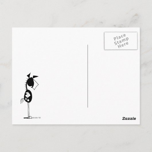 Het grappige Briefkaart van de Cartoon van de (Achterkant)