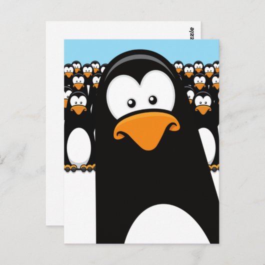 Het grappige Briefkaart van de Pinguïnen van de (Voorkant / Achterkant)