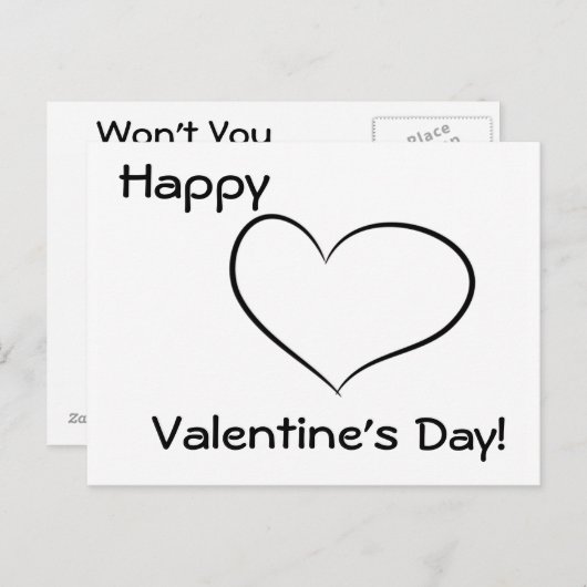 Het grappige Briefkaart van het Hart van de (Voorkant / Achterkant)