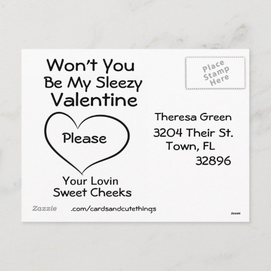 Het grappige Briefkaart van het Hart van de (Achterkant)