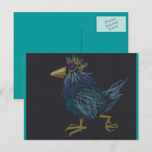 Het grappige Briefkaart van het Jaar van de Haan (Voorkant / Achterkant)