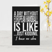 Het grappige cadeautje van het Europese handbal Kaart (Gele Bloem)