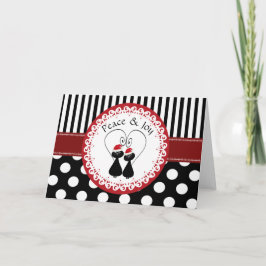 Het grappige capricieuze patroon van het de feestdagen kaart