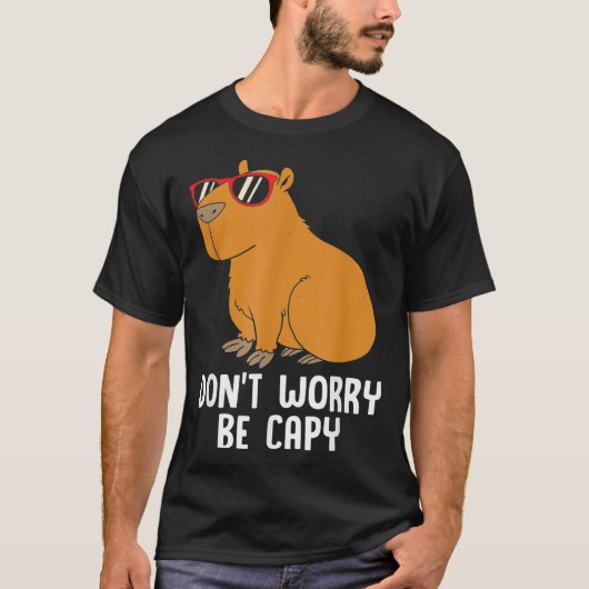 Het grappige Capybara voor kinderen is niet erg om T-shirt (Voorkant)