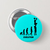 Het grappige cheerleading ronde button 5,7 cm (Voorkant /achterkant)