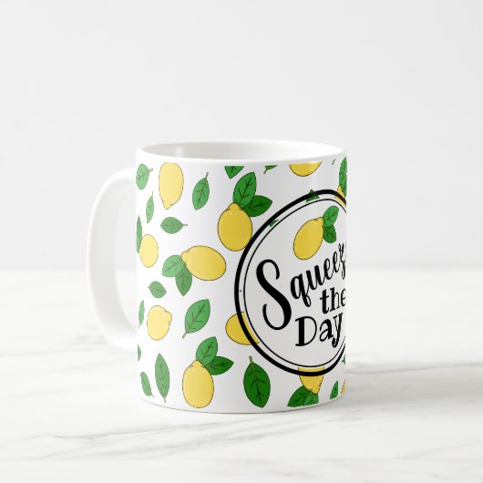 Het grappige citaat Lemon Clip art Pattern Koffiemok (Voorkant links)