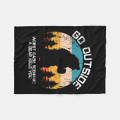 Het grappige dier gaat naar buiten om gegeten te w fleece deken (Voorkant (Horizontaal))