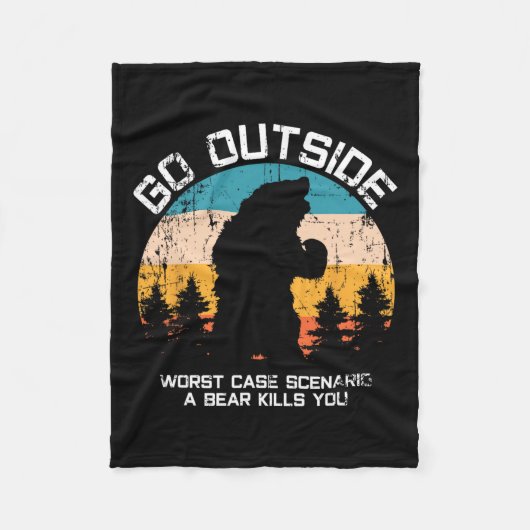 Het grappige dier gaat naar buiten om gegeten te w fleece deken (Voorkant)