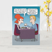 Het grappige Dineren uit met het Moederdag van de Kaart (Gele Bloem)