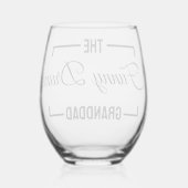 Het grappige drink opa vaderdag cadeau wijnglas zonder voet (Achterkant)