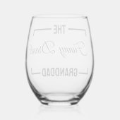 Het grappige drink opa vaderdag cadeau wijnglas zonder voet (Achterkant)