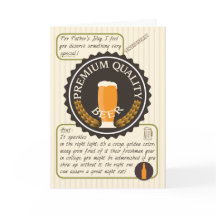 Het grappige Etiket van het Bier van Vaderdag