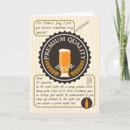 Het grappige Etiket van het Bier van Vaderdag Kaart