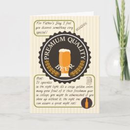 Het grappige Etiket van het Bier van Vaderdag Kaart