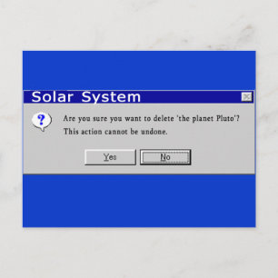 Het grappige Gedegradeerde Ontwerp van de Pluto Briefkaart