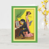 Het grappige Gelukkige Korte Vers van het Thema Kaart (Gele Bloem)