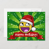 Het grappige Geweldige Gezicht Meme van de Stijl Feestdagenkaart (Voorkant / Achterkant)