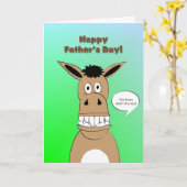 Het grappige Gezicht Vaderdag van het Paard Kaart (Gele Bloem)