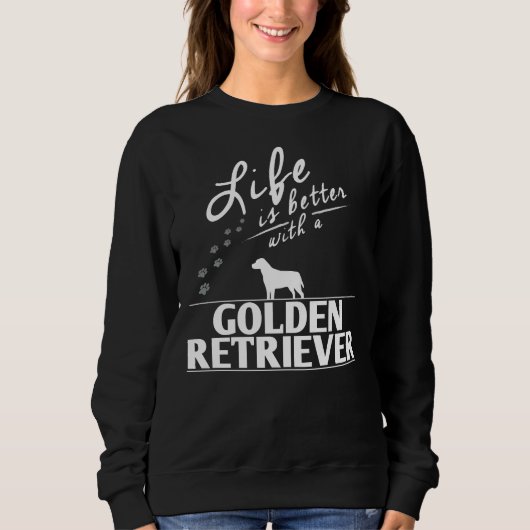 Het grappige Golden Retriever leven is beter met e Trui (Voorkant)