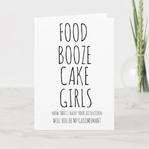 HET GRAPPIGE GROOMSMAN VAN DE KAART VAN USHER