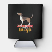 Het grappige Hondenliefhebber leven is beter met e Blikjeskoeler (Voorkant)