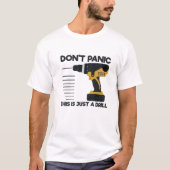 Het grappige hulpmiddel paniek niet dit is enkel e t-shirt (Voorkant)