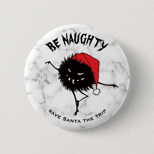 Het grappige kerkboempersonage is Naughty Ronde Button 5,7 Cm (Voorkant)