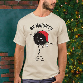 Het grappige kerkboempersonage is Naughty T-shirt
