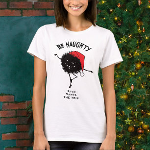Het grappige kerkboempersonage is Naughty T-shirt