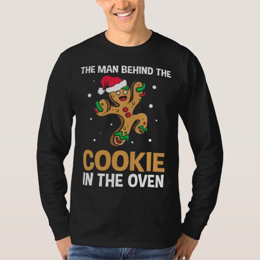 Het grappige kerstfeest van Gingerbrood onthult pa T-shirt (Voorkant)