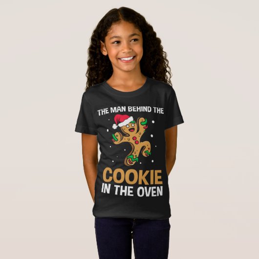Het grappige kerstfeest van Gingerbrood onthult pa T-shirt (Voorkant volledig)