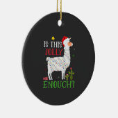 Het grappige kerstfeest van Llama is genoeg Keramisch Ornament (Rechts)