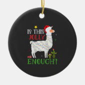 Het grappige kerstfeest van Llama is genoeg Keramisch Ornament (Voorkant)