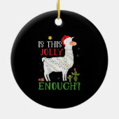 Het grappige kerstfeest van Llama is genoeg Keramisch Ornament (Achterkant)
