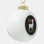 Het grappige kerstfeest van Llama is genoeg Keramische Bal Ornament (Links)