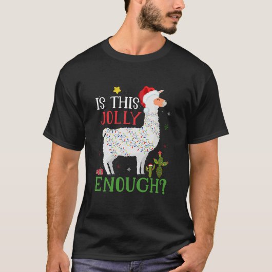 Het grappige kerstfeest van Llama is genoeg T-shirt (Voorkant)