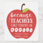 Het grappige lesgeven kan niet overleven op appelw wijn etiket (Enkel label)