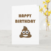 Het grappige Leuke Gelukkige Achterschip Emoji van Kaart (Gele Bloem)