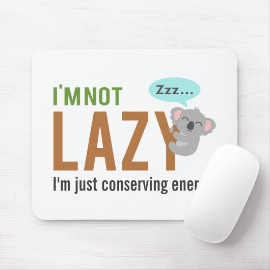 Het grappige Leuke Luie Citaat van de Koala van de Muismat (Met muis)