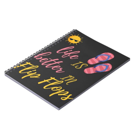 Het grappige leven is beter in het Teenslipper zom Notitieboek (Linkerzijde)