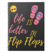Het grappige leven is beter in het Teenslipper zom Notitieboek (Voorkant)