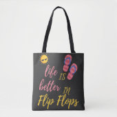 Het grappige leven is beter in het Teenslipper zom Tote Bag (Voorkant)