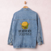Het grappige leven is beter met Burger voor hambur Denim Jacket (Hangar)