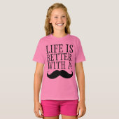 Het grappige leven is beter met een Shirt voor mus (Voorkant volledig)
