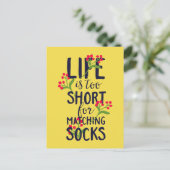 Het grappige leven is te kort voor overeenkomende  briefkaart (Staand voorkant)