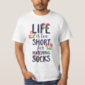 Het grappige leven is te kort voor overeenkomende  t-shirt (Voorkant)